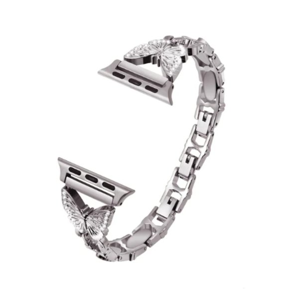 NEW Butterfly Strap Chain Stainless Band For Apple Watch - Picture 2 of 3